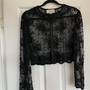 Black Embellished Women's Top
